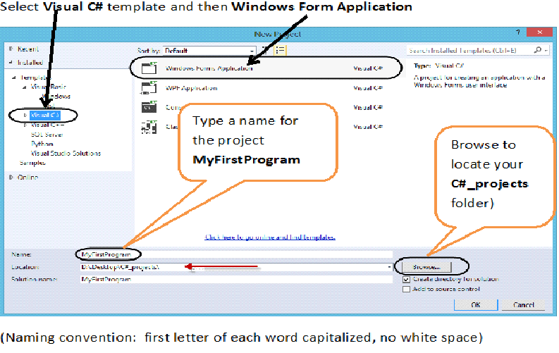 Create a new project 1