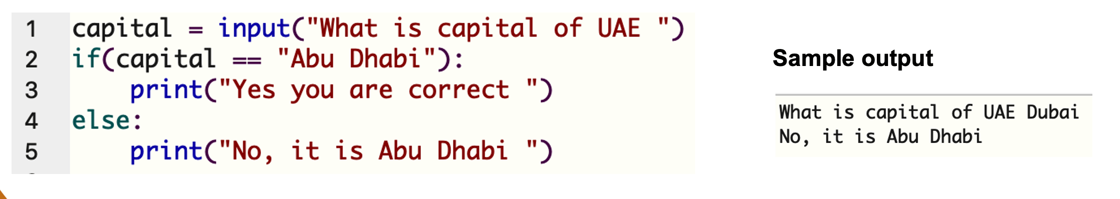 Selection in Python 4